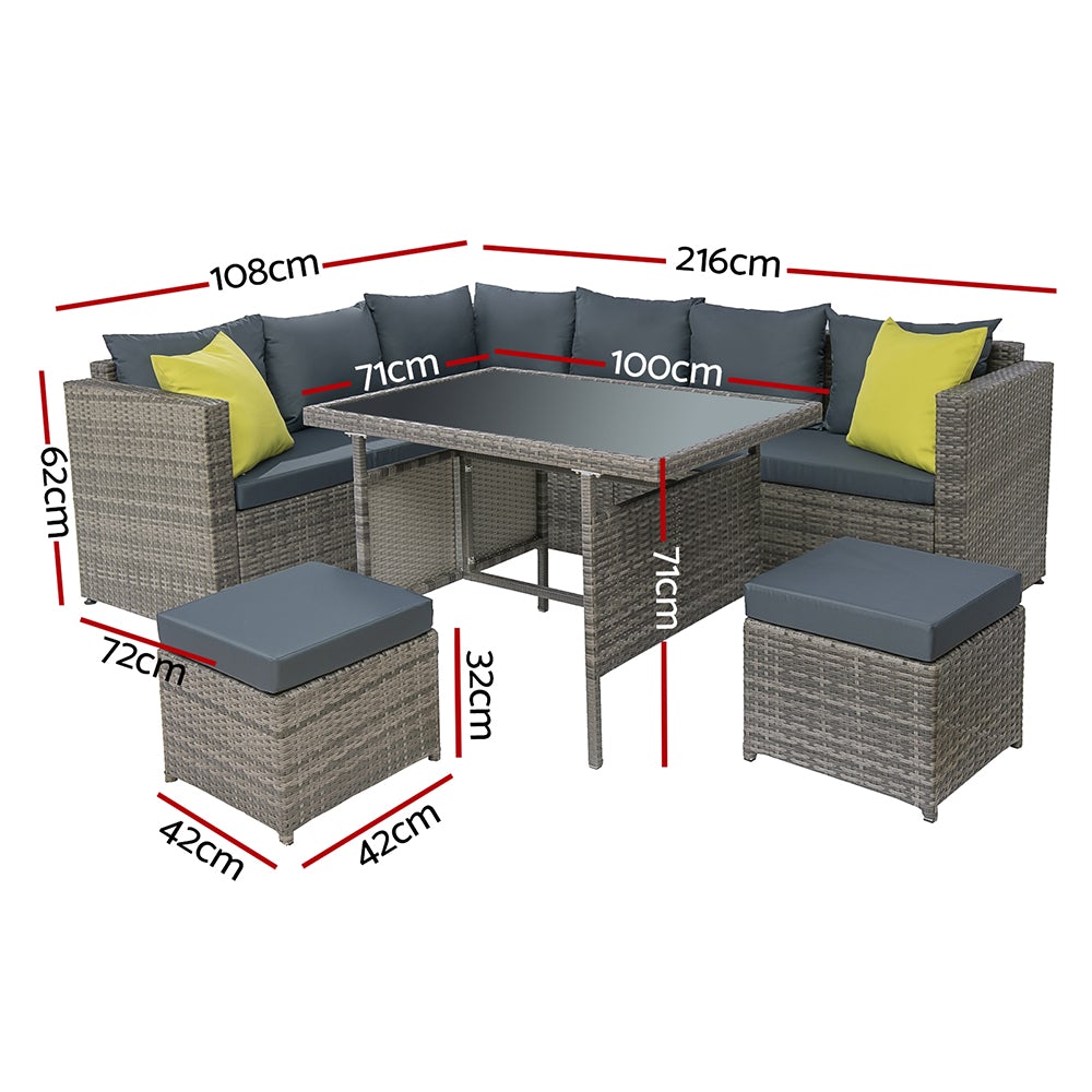 Outdoor Furniture Patio Set Dining Sofa Table Chair Lounge