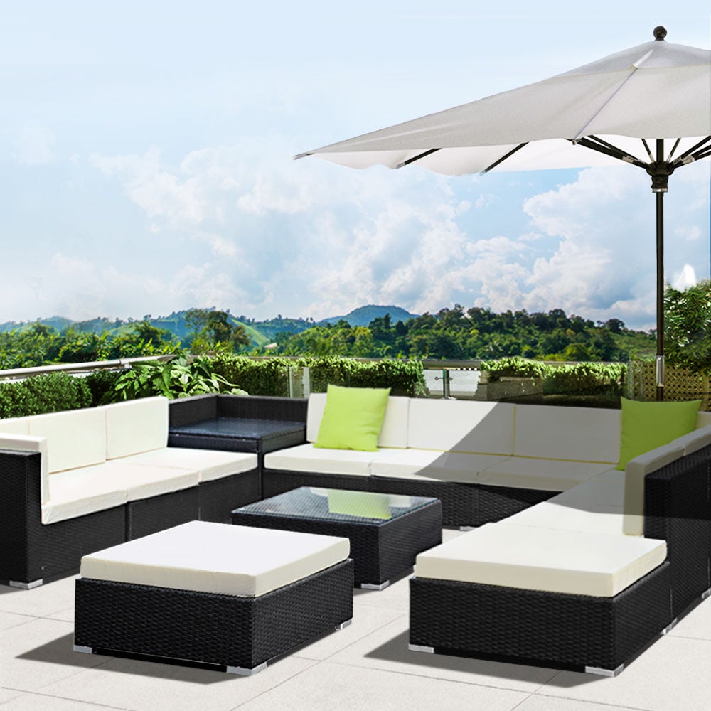 Outdoor Furniture Sofa Set Wicker Garden Patio Lounge 13PC