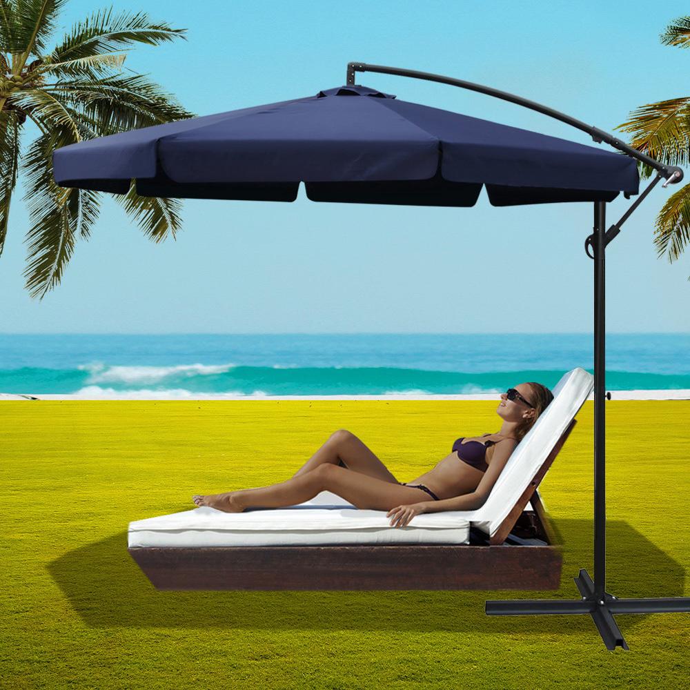 Instahut 3M Outdoor Umbrella - Navy